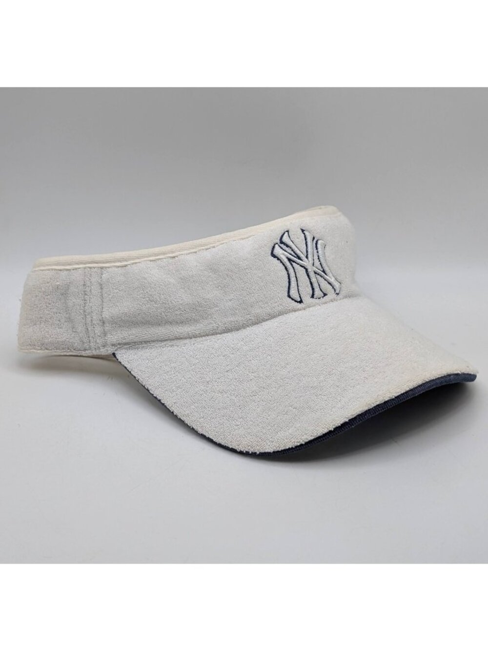 New York Yankees Visor MLB Annco Vintage Terrycloth Hat Adjustable Strap Back